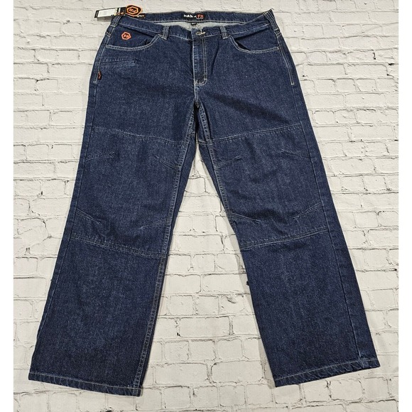 HAWX FR Denim Straight Work Blue Jeans Flame Resistant CAT 2 2112 MENS SZ 38X30 - Picture 1 of 12